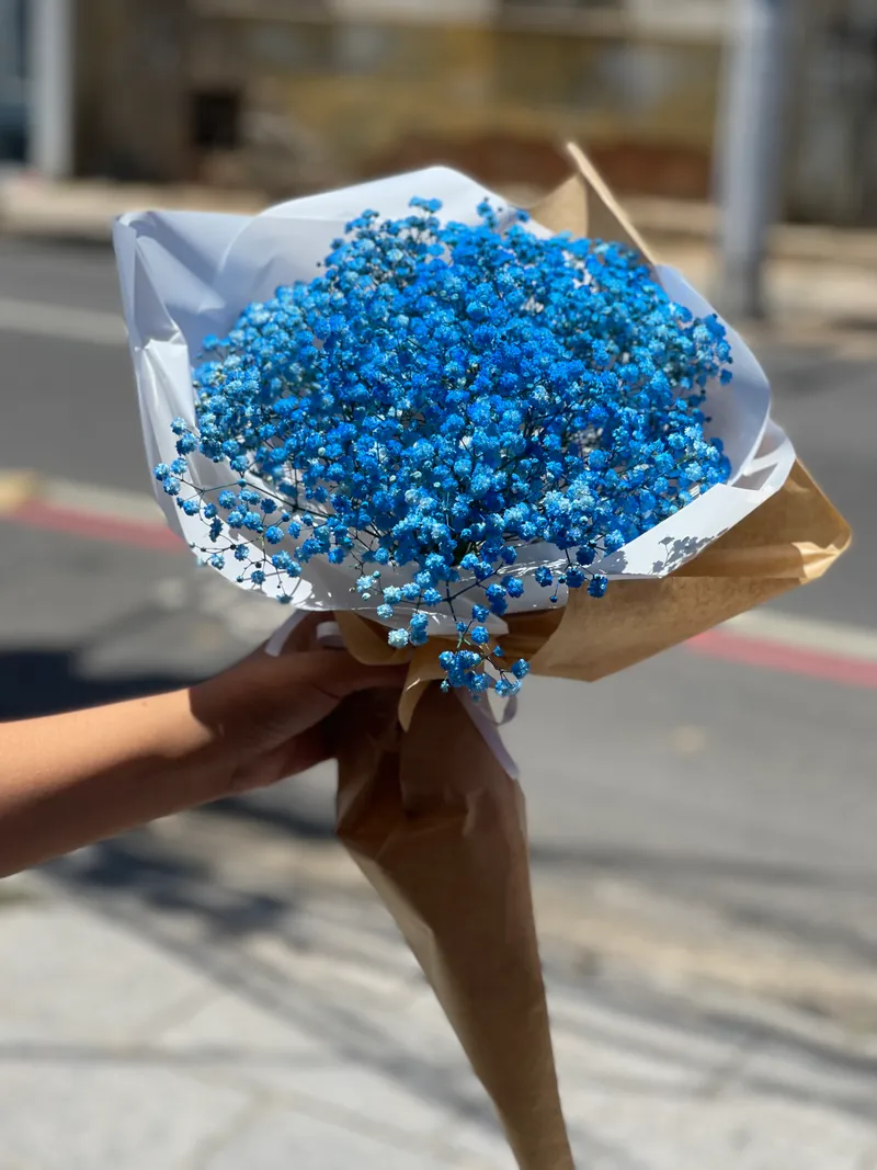 BUQUÊ DE GIPSO AZUL